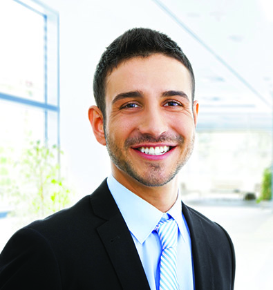 A Young Businessman Smiling