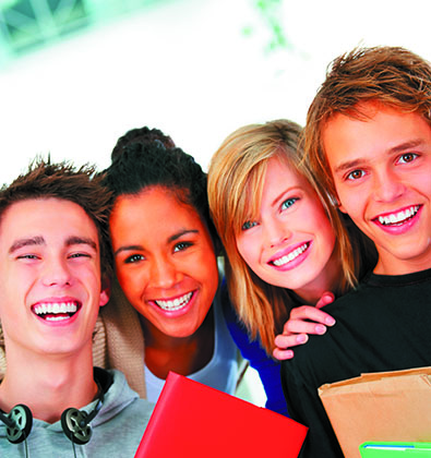 Teens Holding Folders