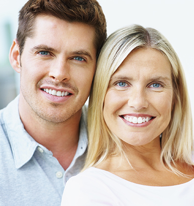 A Man and Woman Smiling